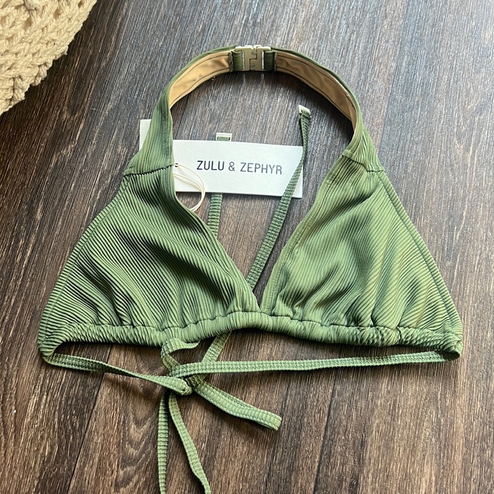 Zulu & Zephyr Signature Halter Top in khaki